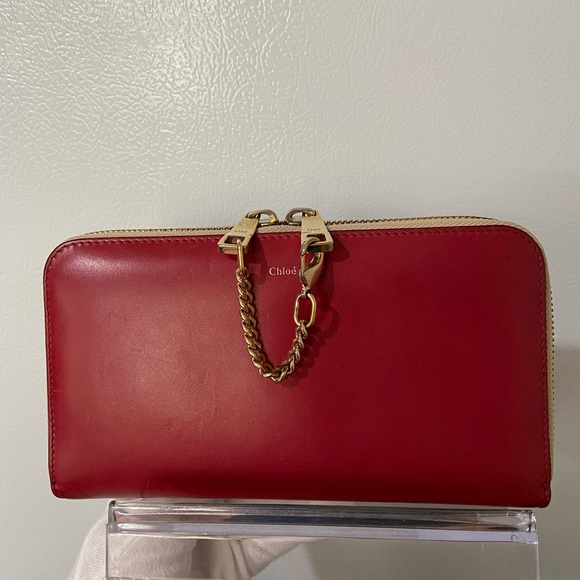 Chloe GUC Baylee Color Block Zip Around Wallet - Picture 1 of 16